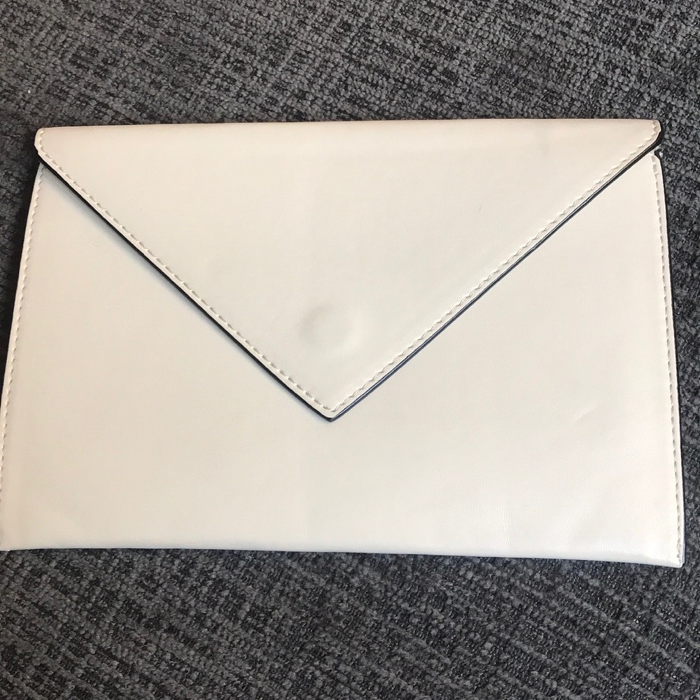 Vera Bradley Faux Leather Envelope Clutch White